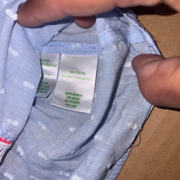 Lilly PULITZER Blue and Pink Women's Blouse XL - Picture 6 of 13